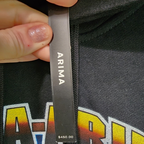 Arima Sweatshirt Hoodie Desert Crucifix Front Back Sleeve Graphic size Small - Picture 10 of 15